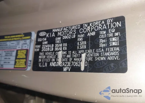 2014 Kia Soul из США, поврежденный, VIN KNDJN2A23E7062010